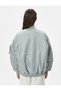 Bomber Jacket with Flap Pockets, Double Pockets, College Collar, Zipper Closure - 4