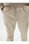 Jogger Pants Cargo Pocket Detailed Waist Lace up Cotton - 5
