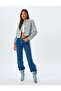 Buttoned Slim Fit Long Sleeve Collarless Crop Jacket - 2