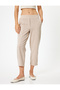 Pocketed Short Leg Ribbed Carrot Cut Trousers - 3