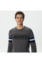 Men's Regular Fit Long Sleeve Crew Neck Color Blocked Dark Gray Knitwear - 5
