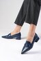 Vilda Navy Blue Pointed Toe Women's Short Heeled Shoes - 4