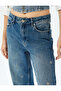 Wide Leg Jeans with Eyelet Detail, Regular Waist, Cotton - Wide Leg Jeans - 5