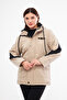 Women's Woven Fabric Hooded Puffer Jacket with Front Cover, Snap Fasteners and Zipper - 5