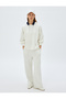 Long Sleeve Three Thread Cotton Basic Hooded Sweatshirt - 2