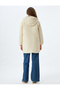 Women's Beige Plush Coat - 4