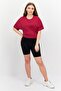 Women Sportswear Fit Short Sleeve Training Top, Maroon - 4