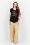Women Sportswear Fit Short Sleeve Outdoor Tops, Black - 4