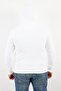 Men Hooded Neck Brand Logo Long Sleeves Sweatshirt, Optic White - 3