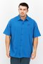 Men Sportswear Fit Short Sleeves Outdoor Polo Shirt, Blue