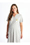 Lcwk Empty Neck Printed Short Sleeve Maternity Nightgown - 3
