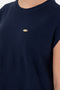 Women's Navy Blue Crew Neck T-Shirt 50281947-Vr033 - 7
