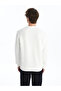 Crew Neck Long Sleeve Men's Textured Sweatshirt (W4) - 5