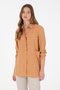 Women's Camel Long Sleeve Tunic Shirt 50289890-Vr015
