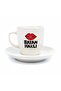 Mr. Hakli & Hakli 2-Person 4-Piece Cream Turkish Coffee Cup Set - Gift Coffee Cup Se - 3