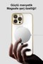 Apple iPhone 11 Compatible Transparent Frosted Gold Magsafe Case White - 4