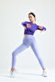 Lilac Gathered Hips and Extra Push up Seamless High Waist Hip Shaping Women's Leggings - 5