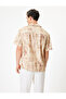 Turn-Down Collar Short Sleeve Patterned Shirt - 4