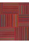 Maya Collection Red Themed Multicolored Lines Patterned Modern Decorative Carpet Maya04 - 2