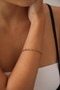 Steel Textured Chain Bracelet 4mm Minimal Thin Interlocking Rings 17Cm+4Cm&21Cm - 3