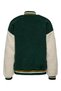 Onlmoon Teddy Bomber Low Sleeve Oversize Plush College Coat with Embroidered Sleeves and Front - 3