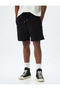 Cotton Bermuda Shorts - Waist Lace-up and Pocket Detail - 3