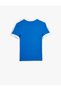 Slim Fit T-Shirt with College Print, Short Sleeves, Crew Neck, Ribbed - 2