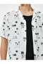 Summer Shirt Palm Print Short Sleeve Turn-Down Collar Viscose - 5