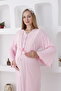 Buttoned Laced Collar Long Sleeve Maternity-Pregnancy Nightgown Set of 2 (Autumn-Winter) - 5