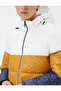 Puffer Jacket Hooded Color Block Zippered Pocket - 5