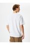 Basic Oversize T-Shirt Crew Neck Drop Shoulder Short Sleeve Cotton - 4