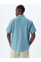 Linen Blend Shirt Basic Short Sleeve - 4