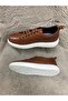 Tan Color Inside and Outside Real Leather Laced Thick Sole Men's Shoes - 2