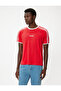 Slim Fit T-Shirt with Slogan Print, Short Sleeves, Crew Neck, Ribbed - 3