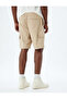 Chino Shorts Bermuda Cargo Pocket Detailed Waist Lace up Cotton - 4