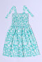 Girl's Strap Dress Flower Pattern B35