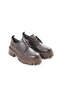 868-754 Brown Lace-Up Daily High-Sole Loafer Shoes - 4