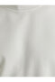 Crew Neck T-Shirt Fabric Detailed Short Sleeve - 6
