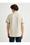 Crew Neck T-Shirt Fabric Detailed Short Sleeve - 4
