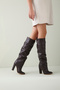 Belower Brown Matte 10 cm Women's Boots, Heeled Boots - 3