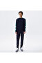 Men's Regular Fit Long Sleeve Crew Neck Color Blocked Navy Blue Knitwear - 3