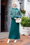 Jeli Dress Cardigan Double Knitwear Set 1220 - Emerald Green
