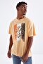 Large Melon Printed O Neck Men's Oversize T-shirt - 88095 - 5