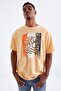 Large Melon Printed O Neck Men's Oversize T-shirt - 88095 - 6
