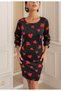   Women's Long Sleeve Crew Neck Diver Mini Length Dress - 5