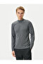 Half Turtleneck Sweater Slim Fit Gray - 3