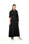 Full Length Black Shirt Dress - 2