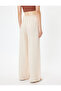 Viscose Wide-Legged Trousers with Pockets, Elastic Waist, and Pleated Detail - 4