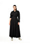 Full Length Black Shirt Dress - 3
