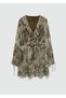 Flounces Print Short Dress - 3